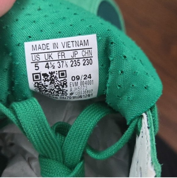 Adidas SL 72 RS J Green unisex Sneakers Size 5 - NEW WITH BOX - Picture 9 of 10